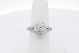 1.74cttw Diamond Ring In 14k White Gold 4.9 Grams Size 5.5 Eb0326prxsa