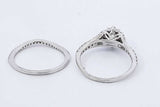 1.27ctw Diamond Wedding Set In 14k White Gold 5.7 Grams Size 8.5 Eb1125roxdu
