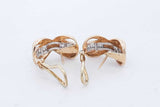 0.56cttw Diamond Omega Back Earrings In 14k Yellow Gold 9.3 Grams Eb0526sxzde