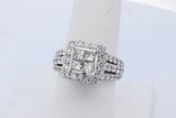 3.24cttw Diamond Ring In 14k White Gold 8.4 Grams Size 8 Eb0226oxxzde