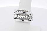 David Yurman 925 Sterling Silver Crossover Ring 13.6 Grams Size 7 Eb0426orxsa