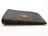 Coach Mini Skinny Brown Signature Coated Canvas Id Case Do0325orde