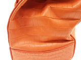 Ralph Lauren Soft Ricky Orange Alligator Leather Handbag Do0526oxzxde