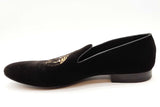 Versace Medusa Black Velvet Loafers Size 46 Eb0126lxzde