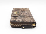 Coach Python-embossed Leather Wallet In Beige, Taupe, & Brown Fw1026lrdu