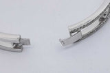 1.88cttw Diamond Hinged Bangle Bracelet 18k White Gold 28.3 Grams Eb0626woxzsa
