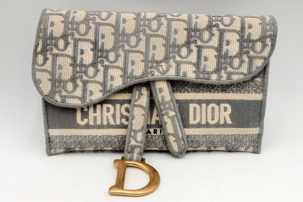 Christian Dior Oblique Slim Saddle Belt Bag Eb0325irxsa