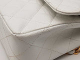 Chanel Classic Double Flap White Quilted Caviar Shoulder Bag Eb0726orxzsa