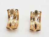 14k Yellow Gold 6.1g Flower Clasp Earrings Do0125lrxde