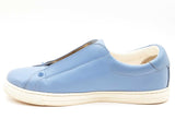 Fendi 8e6852 Vitello Rockoclick Blue Leather Slip Ons Size Eu 39 Do1124lxzde