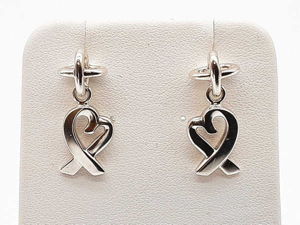 Tiffany & Co Paloma Picasso Loving Heart Silver Dangle Drop Earrings Do0424lixde