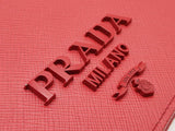 Prada Mini Chain Shoulder Bag In Red Saffiano Lux Leather Fw0326pzxdu