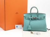 Hermes Birkin 25cm 2019 Blue Togo Palladium Hardware Handbag Aa0726ezxzsa
