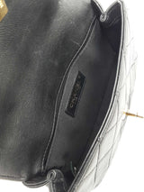 Chanel Envelope Flap Waist Bag In Diamond-quilted Black Leather Fw0825lpzxdu