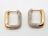 1.08 Cttw Lab Grown Diamonds Gold Coated Silver 6.6g Hoop Earrings Do0225srde