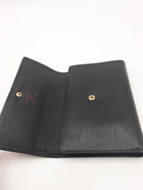 Louis Vuitton Black Epi Leather Porte Tresor Wallet Eb0626lrxdu