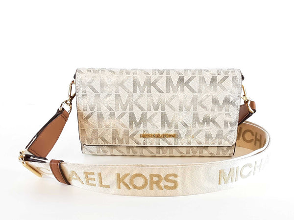 Michael Kors Jet Set Smartphone Crossbody In Signature Coated Canvas Fw1125pzde