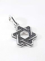 David Yurman Black Diamond & Silver Deco Star Of David Pendant 7.1g Fw0926oxzdu