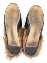 Gucci Princetown Embroidered Slippers In Black Leather Size Eu 41 Fw1225lrxdu