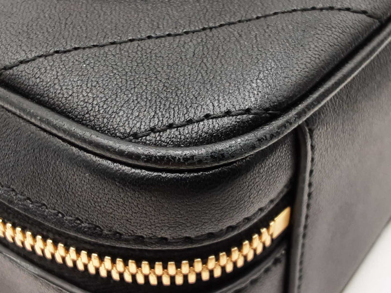 Gucci Blondie Top Handle Bag In Black Grained Leather Fw1025prxdu