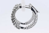 1.02ctw Lab Grown Diamond Inside Out Hoop Earrings In 925 3.1 Grams Eb0625llwdu