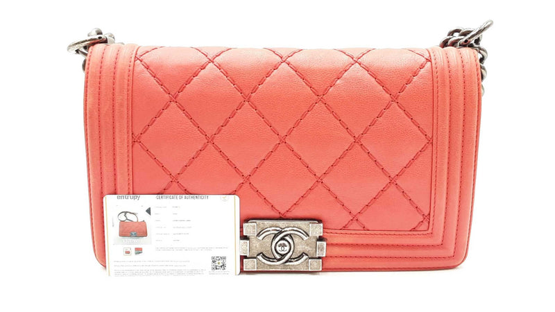 Chanel Boy Bag Red Quilted Double Stitch Sd0925oozxdu