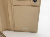 Salvatore Ferragamo Gancini Flap Wallet White Aa0425crsa