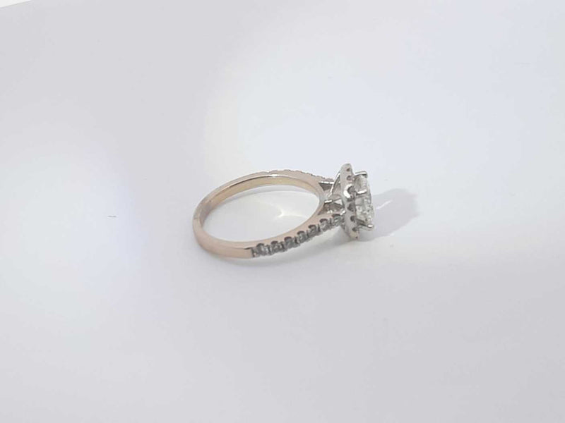 1.19 Ctw Diamond 18k White Gold 3.1 Grams Ring Size 20 Sd0425llzxsa