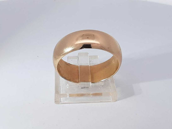 14k Yellow Gold 8.9 Grams Wedding Band Size 10.5 Aa1125ocpsa