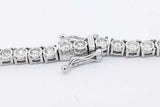 3.99cttw Diamond Tennis Necklace 10k White Gold 33.9 Grams 21 Inch Eb0526oxxzsa