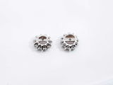 0.72 Cttw Diamond & 14k White Gold Snowflake Earring Jackets 3 Grams Fw0326ozxdu