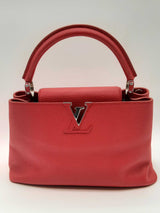 Louis Vuitton Capucines Rubis Red Leather Handbag Cj0824lexzde