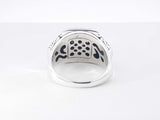 Diamond Statement Ring In Sterling Silver 10.1 Gram Size 9 Fw0426rxzdu