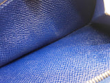 Hermes Bearn Gusset Bleu Electrique Blue Epsom Wallet Do0926czxde