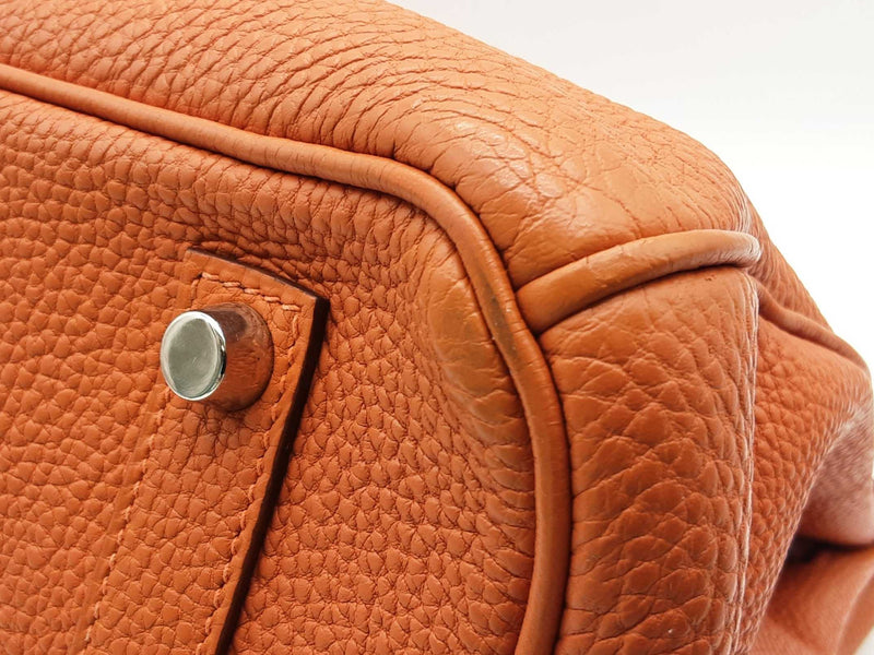 Hermes Birkin 35 Potiron Orange Clemence Palladium Handbag Do0325crxzde