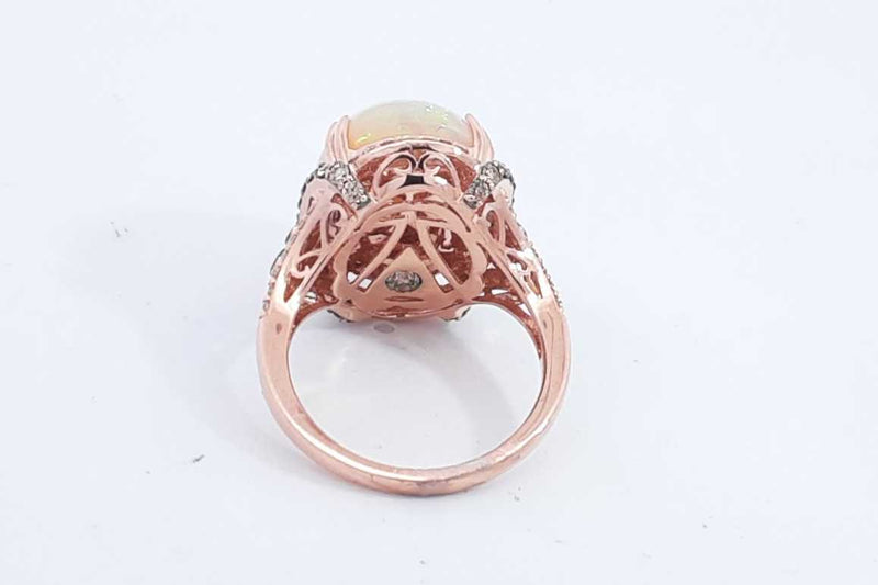 Levian Opal & Diamond Ring In 14k Rose Gold 9.1 Grams Size 7 Eb0924loxzdu