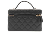 Chanel Caviar Quilted Top Handle Vanity Case With Chain Eb1225orxzdu