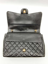 Chanel Maxi Double Flap Handbag In Black Caviar Leather Fw0125rxzxdu