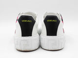 Versace Medusa Smile Sneakers In White Leather Size 40 Fw0626ezdu