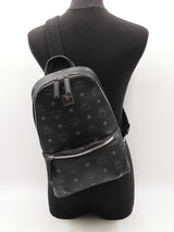 Mcm Klassic Small Sling Bag In Black Visetos Coated Canvas Fw0925wwxdu