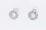 Tiffany & Co. 1837 Circle Stud Earrings In Sterling Silver 2.7 Grams Eb0726lrxsa