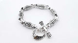 King Baby Sterling Silver Decorative Link Toggle Clasp Bracelet 9 In Fw0425lrxdu