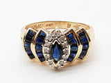 Sapphires 10k Yellow Gold 3.3g Ring Size 7 Do0626orrde