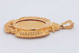 18k Yellow Gold Lady Fortuna Filigree Pendant 13.1 Grams Eb0526rcrsa