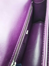 Salvatore Ferragamo Quilted Gancini Purple Leather Crossbody Bag Eb0226orxsa