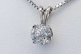 0.85ctw Diamond Pendant Necklace In 14k White Gold 3.7 Grams 18 Inch Eb0526prxde