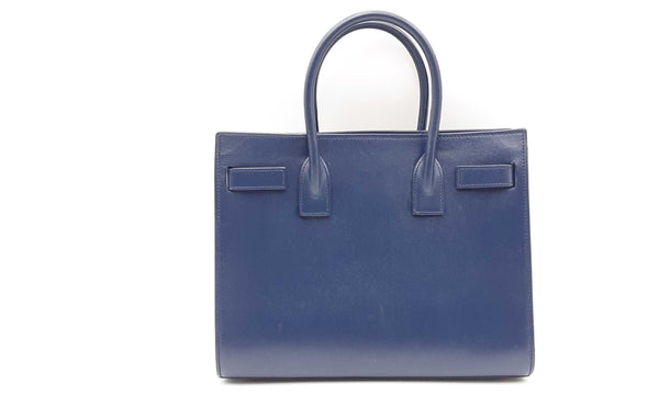 Yves Saint Laurent Navy Blue Leather Sac De Jour Top Handle Bag 144010031787