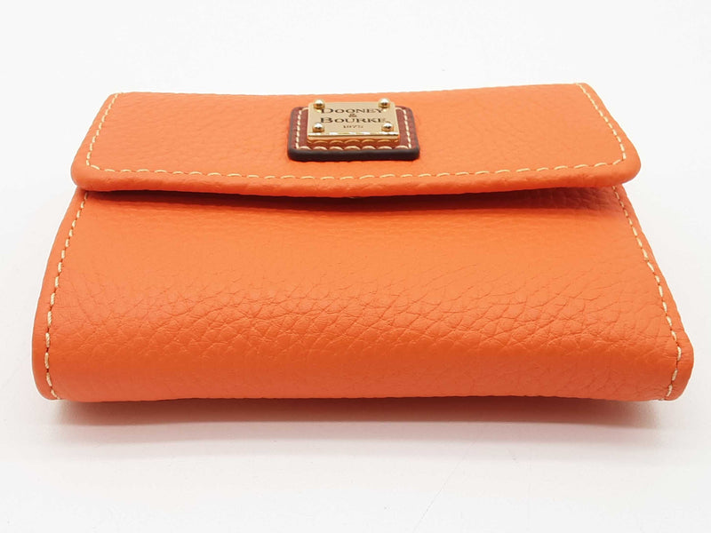 Dooney & Bourke Clementine Orange Pebble Grain Wallet Do1125oxde