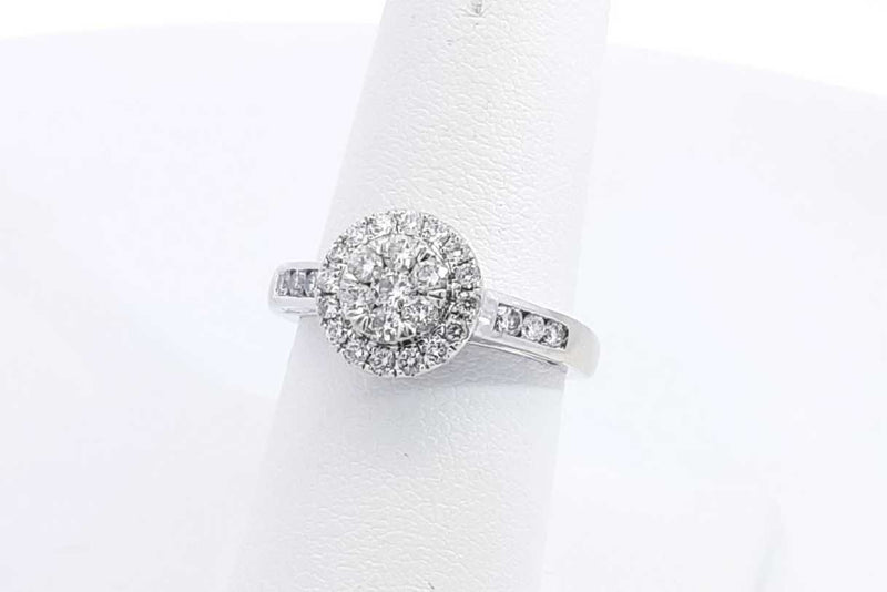 Lab Grown Diamond Ring In 14k White Gold 4.2 Grams Size 7.25 Eb1124lrxsa