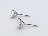 2.0 Cttw Lab Grown Diamond & 14k White Gold Stud Earrings 1.1 Gram Fw0723srxdu